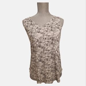 Cupio Black and White Graphic Tank Top Size M Medium